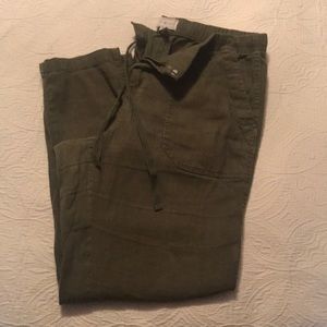 Lou & Grey linen blend cropped pants